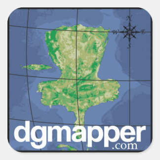 Sticker Carré DGMapper.com Feuille d'autocollants