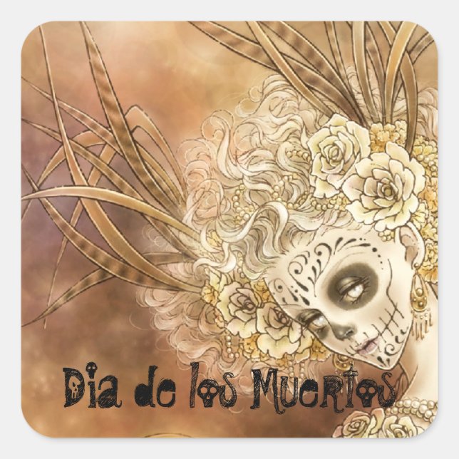 Sticker Carré Dia de los Muertos (Devant)