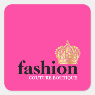 Sticker Carré Diadème audacieux de boutique de la mode 311