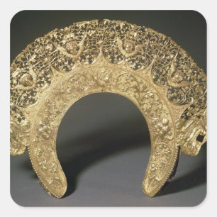 Sticker Carré Diadème russe avec travail de filigrane