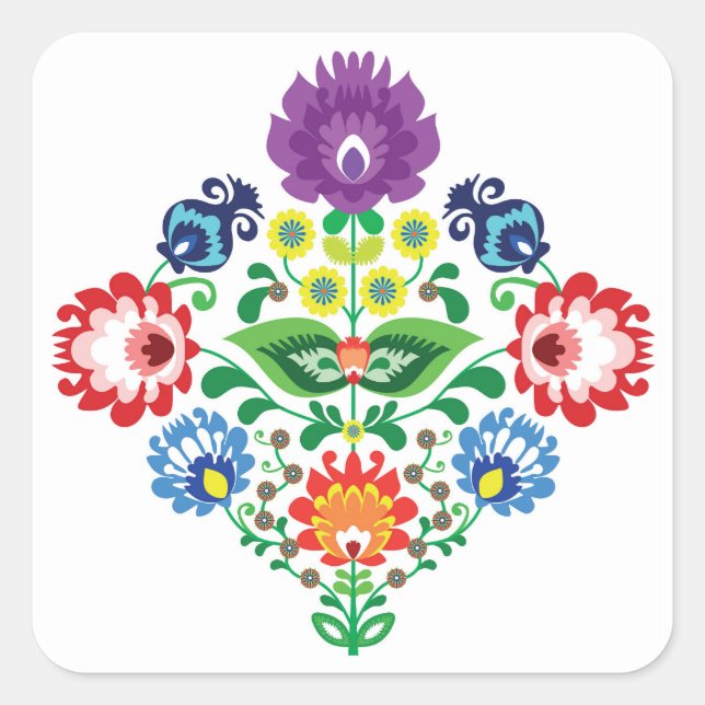 Sticker Carré diamant inspiré 💜 Folk (Devant)