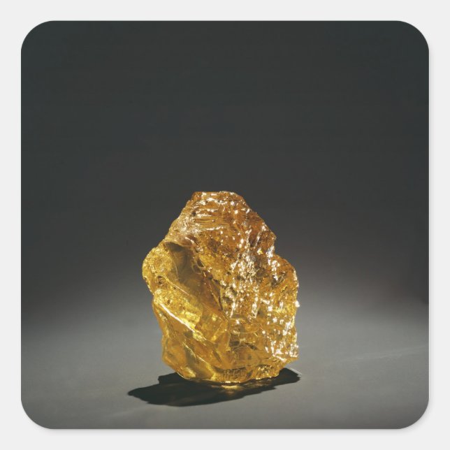 Sticker Carré Diamant jaune dans la rugueuse (Devant)