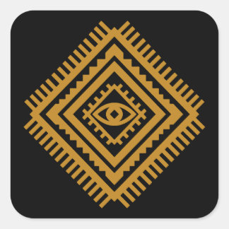 Sticker Carré Diamant Protecteur de l'Atlas Amazigh — Tribal Ber