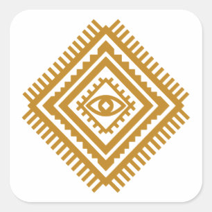 Sticker Carré Diamant Protecteur de l'Atlas Amazigh — Tribal Ber