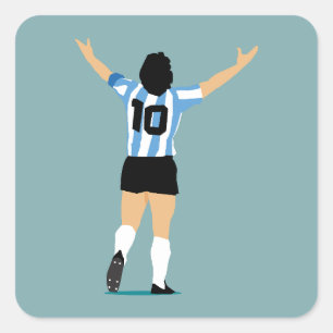 Sticker Carré Dieu Du Football Le Plus Grand De Tous Les Temps