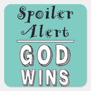 Sticker Carré Dieu gagne