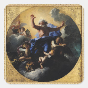 Sticker Carré Dieu le Père porté par les anges