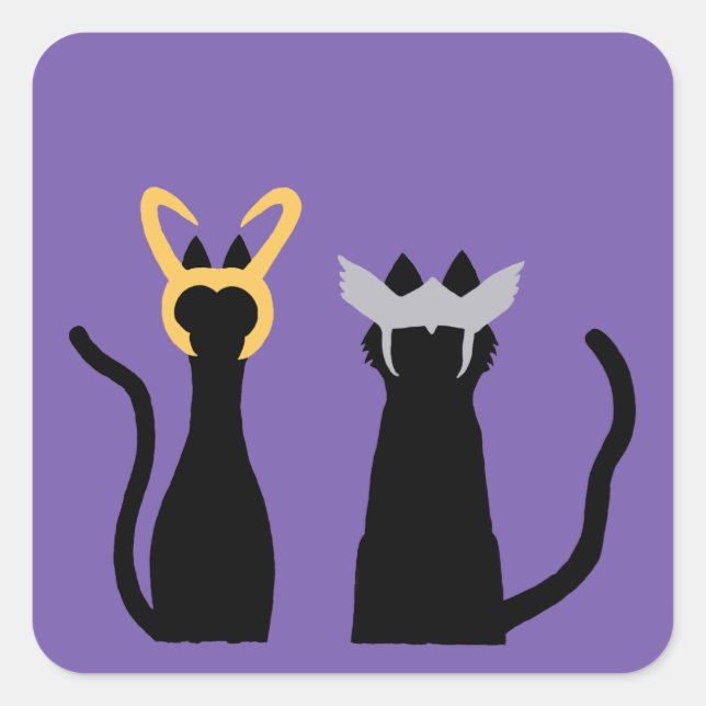 Sticker Carré Dieux des chats  (Devant)