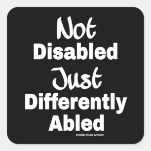 Sticker Carré Différent Abled