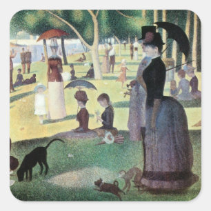 Sticker Carré Dimanche après-midi, île La Grande Jatte par Seura