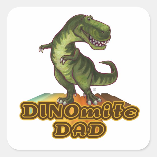 Sticker Carré Dinomite Papa (Devant)