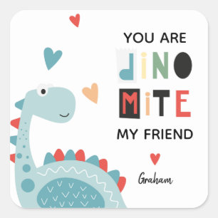 Sticker Carré Dinomite Valentine