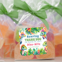 Dinosaur 1er anniversaire fête garçon Merci tropic