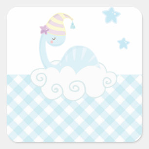 Sticker Carré Dinosaur Dormir