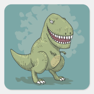 Sticker Carré Dinosaur T Rex