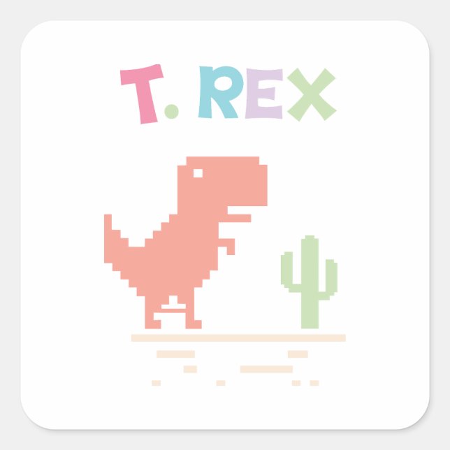 Sticker Carré Dinosaure (Devant)