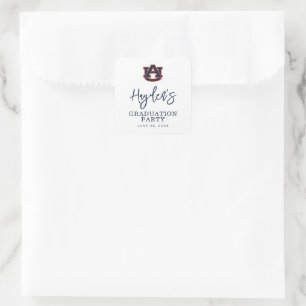 Sticker Carré Diplôme de l'Université d'Auburn   Auburn Tigers