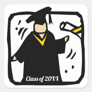 Sticker Carré Diplôme d'études supérieures