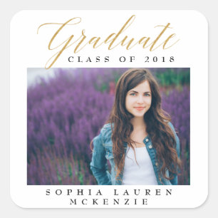 STICKER CARRÉ DIPLÔMÉ ÉLÉGANT ET MODERNE