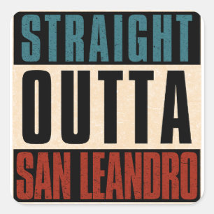 Sticker Carré Directement à San Leandro Californie CA