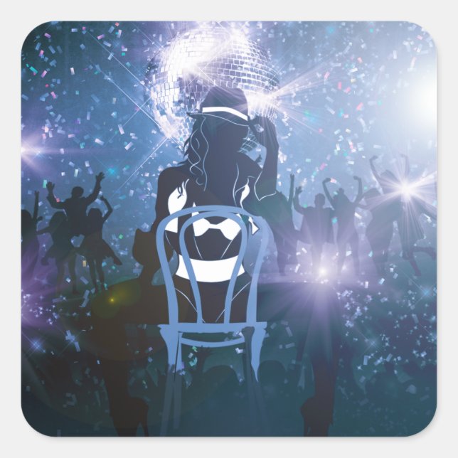 Sticker Carré Disco Heartbeat (Devant)