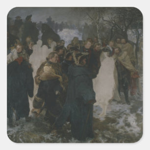 Sticker Carré Discours avant la bataille de Leuthen, 1858