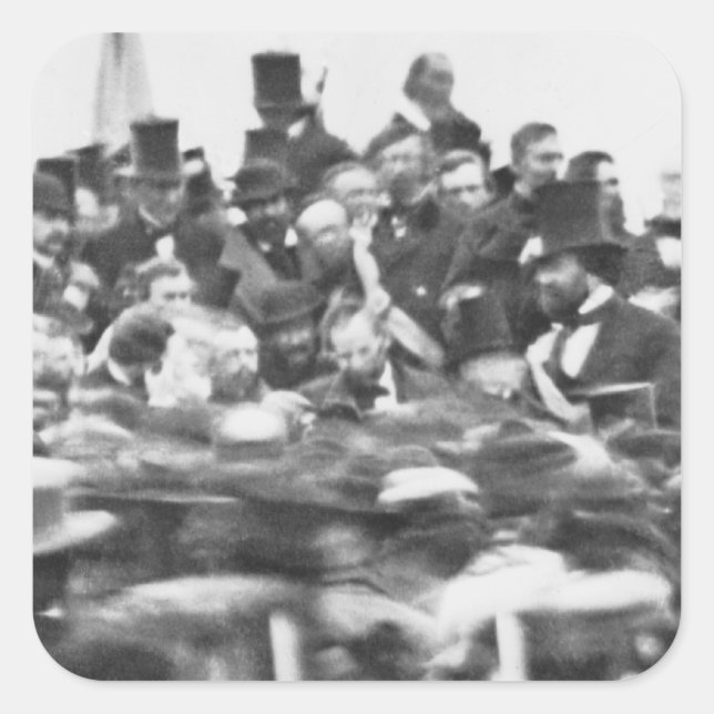 Sticker Carré Discours de Gettysburg, Abraham Lincoln (Devant)