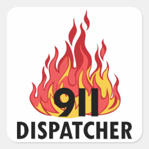 Sticker Carré Dispatcher d'urgence