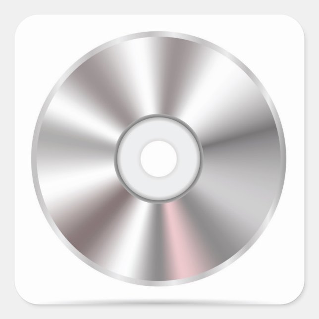 Sticker Carré disque compact (Devant)