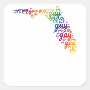 Sticker Carré Dites Gay Chemise Floride Trans Gay pride Fier LQB