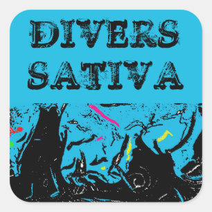 STICKER CARRÉ DIVERS SATIVA