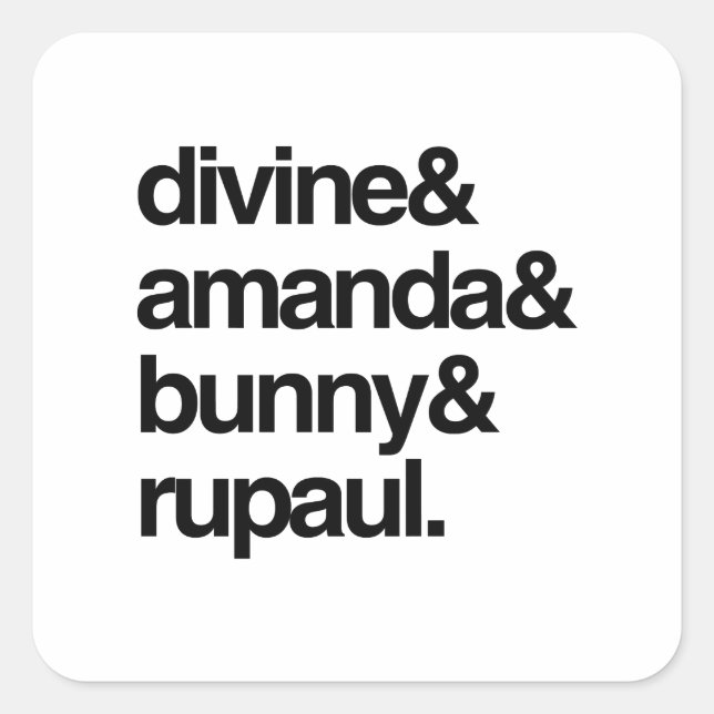Sticker Carré Divine Amanda Bunny et Ru (Devant)