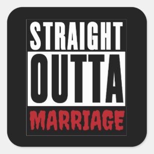 Sticker Carré Divorce Cadeau - Mariage direct