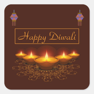 Sticker Carré Diwali