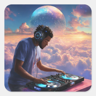 Sticker Carré "DJ on the Cloud : révolutionner la production mus