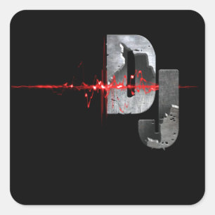 Sticker Carré DJ. Ressentez la musique