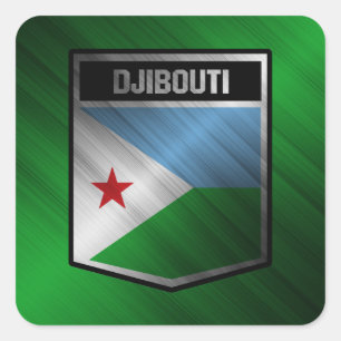 Sticker Carré Djibouti