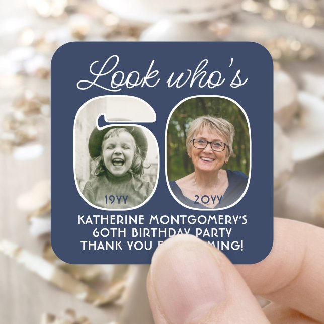 Sticker Carré do-it-yourself couleurs ・ Regardez qui est 60 Anni (Créateur téléchargé)