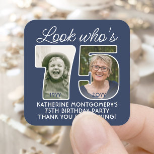 Sticker Carré do-it-yourself couleurs ・ Regardez qui est 75 Anni