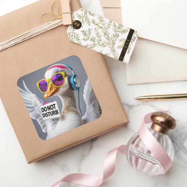 Sticker Carré Do Not Disturb Goose (Cadeaux)