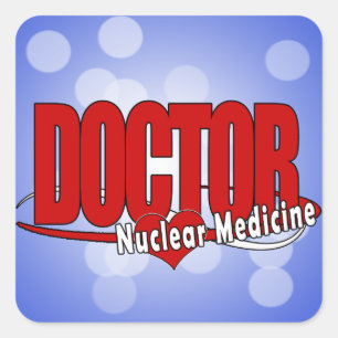 STICKER CARRÉ DOCTEUR NUCLEAR MEDICINE DE LOGO