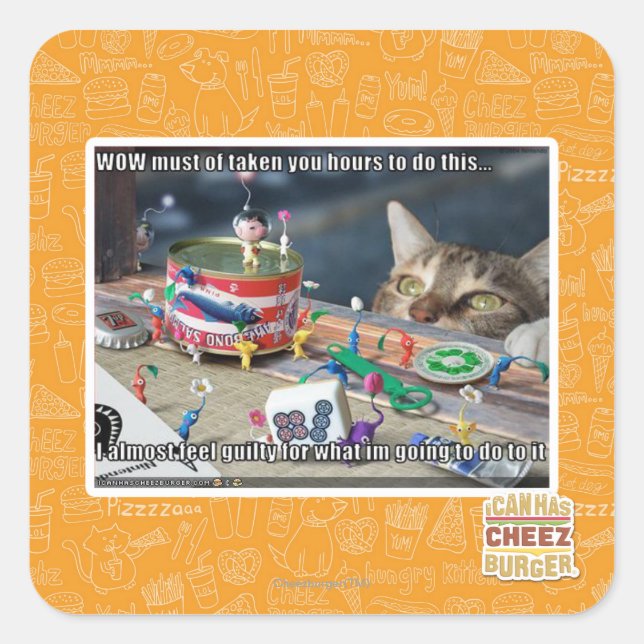 Sticker Carré Doit prendre des heures (Devant)