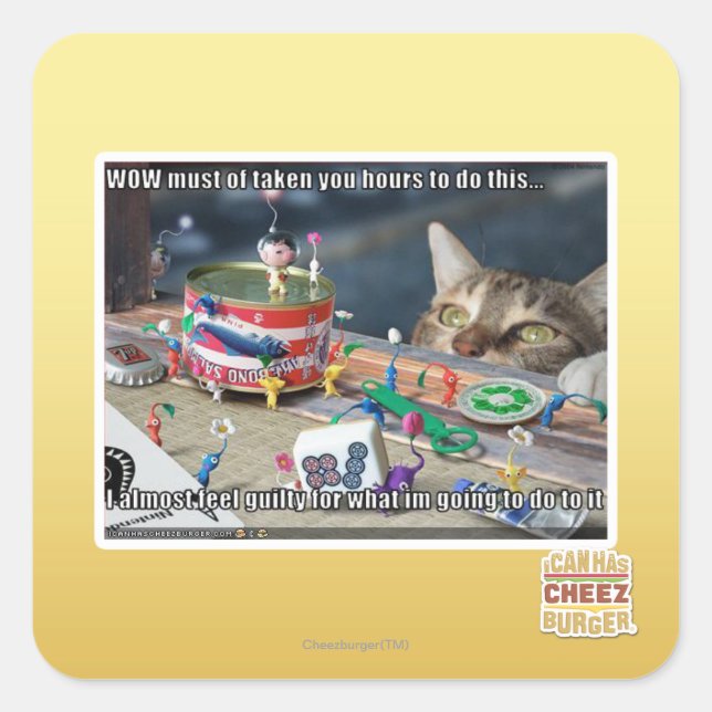 Sticker Carré Doit prendre des heures (Devant)