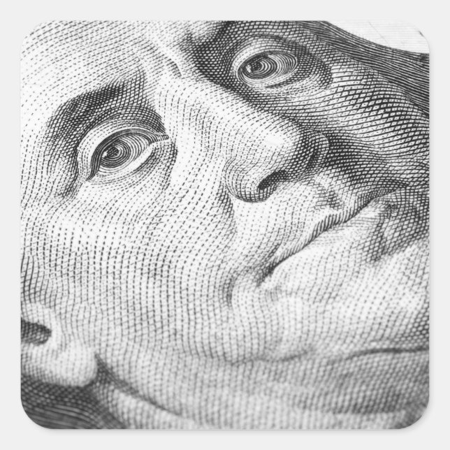 Sticker Carré Dollar américain (Devant)
