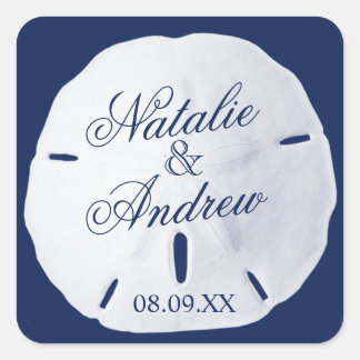 Sticker Carré Dollar de sable bleu