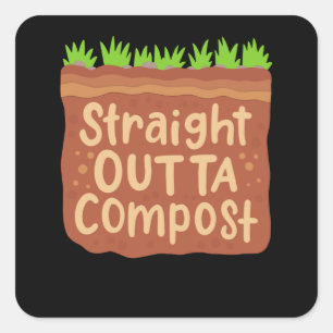 Sticker Carré Don Compost Garden