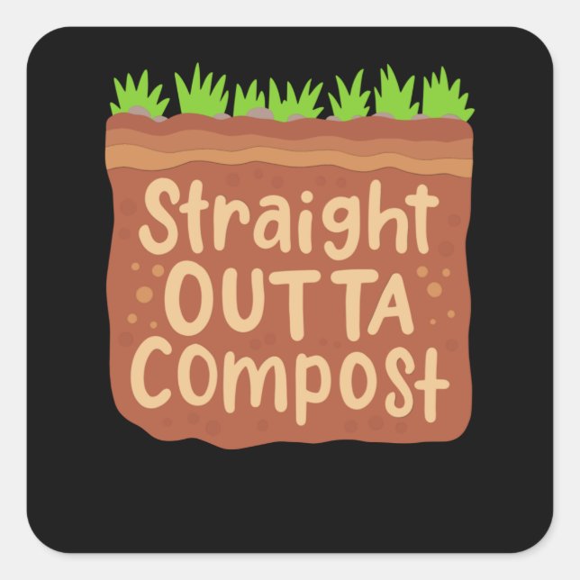 Sticker Carré Don Compost Garden (Devant)