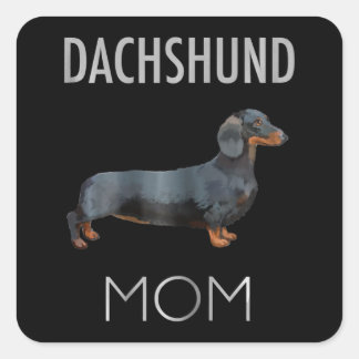 Sticker Carré Don de chien | Dachshund Maman Chien