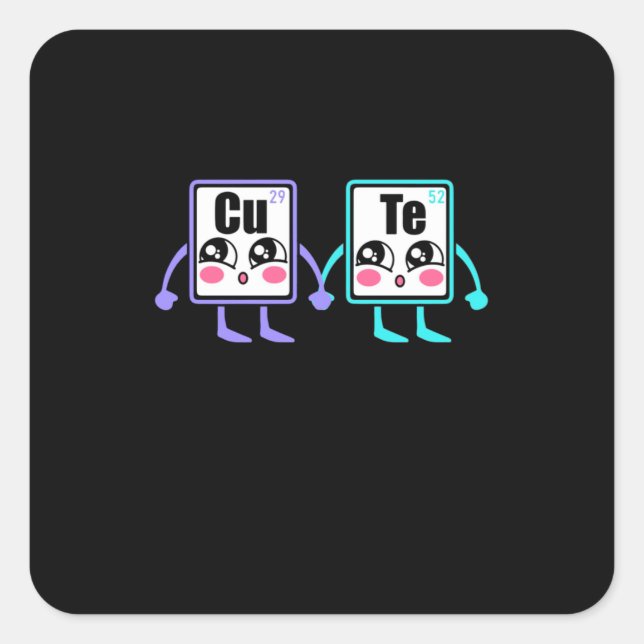 Sticker Carré Don de scientifique | Cadeau scientifique | Chimie (Devant)
