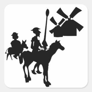 Sticker Carré Don don Quichotte